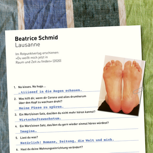 Fragebogen von Beatrice Schmid